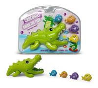Bath Toys, Cute Crocodile Water Play Toy, Girls Water Toy, Crocodile Grabber Bath Game, Bath Time Shower Toy, Big Crocodiles Eating Small Fish Game, Birthday Gift (5PCS)