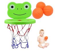 Bath Toys for 3 Year Olds, Bath Basketball Hoop with 3 Balls, Fun Bath Toys for 1+ Year Old, Interactive Bath Time Activity for Toddlers, Frog Shape Design,Bath Toy for 2 Year Olds and Up