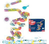 Bath Toys for Kids Age 4+, Boys Girls Toddlers Bath Duck Slide Track Toy with Suction Cups 66PCS Sensory Bathtub Game Shower Water Slide Play Toys Wall Bath Time Wind up Bath Toys