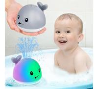 Bath Toys for Kids Ages 1-3 or Babies 0-6-12-18 Months, Light Up Whale Sprinkler Bathtub Water Pool Toddlers 2-4, Infant Toy 1 Year Old Boys Girls First Birthday Gifts