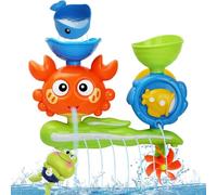 Bath Toys for Toddlers, Baby Bath Toy with Floating Swimming Frog, Squirting Water Toys, Bathtub Toy for Boys Girls, Sensory Gifts for Kids