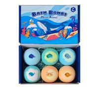 Bath Toys, for Women Gifts, Making Kit, Fun Glowing Salt Bombs Ball Gift Set with 6 Different Scent for Cleansing Animal Molded