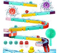 Bath Toys, Kids Bath DIY Track Balls Game Shower Watermill Slide Bathtub Water Toy for Toddlers, Educational Gift for 3-6 Year Olds Boys Girls, 44PCS