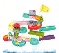 Bath Toys, Kids Bath DIY Track Balls Game Shower Watermill Slide Bathtub Water Toy for Toddlers, Educational Gift for 3-6 Year Olds Boys Girls, 62PCS