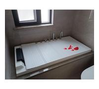 Bath Tub Cover Insulating Panel for Bathtubs Folding Tray Home Storage nizer Ideal for Hotels & Clubs Fits Most Bathtubs Waterproof & Durable Design