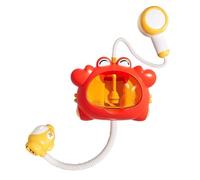 Bath Tub Toy Shower Head - Crab Shape Water Sprayer Bubble Spitting | Children's Washing Station For Kids Home Bathroom Bathtub Travel Aquatic Playtime Animal Themed Suction Cup Accessory