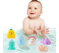 Bath Tub Toys,Bathtub Pool Squeak Animal Toys | Water Float, Preschool Floating Squeaky, Baby Wash Shower Toy for Toddler Shower Party Favors