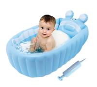 Bath Tub with Air Pump | Thick Folding Shower Basin for Kids,Non Slip Folding Travel Bathtub for Kids,Foldable Thick Bathroom Sink