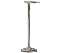 BATH VIDA Floor Standing Toilet Roll Holder, Chrome Finish Stainless Steel