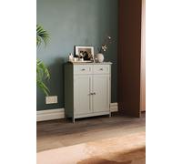 Bath Vida Priano 2 Drawer 2 Door Freestanding Cabinet Unit Storage Bathroom Furniture 750 x 600 x 300 mm Home Discount Grey One Size