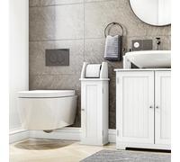 Bath Vida Toilet Roll Holder & Cupboard (FSC 100%) (White)