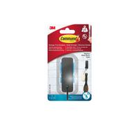 BATH43 Command Bathroom Medium Bath Hook Matte Black