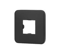 BathAce Shower Arm Flange, Stainless Steel Replacement Wall Split Flange/Escutcheon Plate Floor for Universal Standard Shower Head Arm Pipe (Square-Non Split, Matte Black)