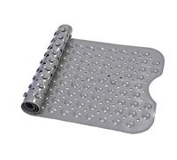 Bathafe 100x40CM Extra Long Non slip Bath Mats Anti slip Shower Tub Mats Strong Suction Bathtub Mats for Old Adults Childs,Solid Grey