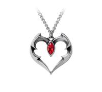 Alchemy Gothic Batheart Pendant Women Necklace Silver-Coloured, Pewter,