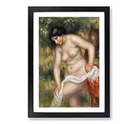 Bather Drying Herself Vol.2 by Pierre-Auguste Renoir Framed Print | A2 Black Framed Wall Art | Ready to Hang | Modern Nature Picture | Living Room Bedroom Lounge Office