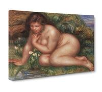 Bather Gazing By Pierre Auguste Renoir Canvas Print | Gallery Wrapped 30mm Frame Wall Art | 24x16 inches | Ready to Hang | Impressionist Picture | Living Room Bedroom Lounge Office