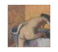 Bather Stepping Into A Tub by Edgar Degas Canvas Wall Art Print Poster For Home School Office Decor Unframe 20x20inch