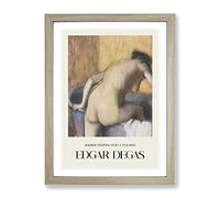 Bather Stepping Into A Tub By Edgar Degas Exhibition Museum Painting Framed Print | A2 Oak Framed Wall Art | Ready to Hang | Modern Historical Picture | Living Room Bedroom Lounge Office