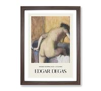 Bather Stepping Into A Tub By Edgar Degas Exhibition Museum Painting Framed Print | A3 Walnut Framed Wall Art | Ready to Hang | Modern Historical Picture | Living Room Bedroom Lounge Office