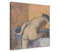 Bather Stepping Into A Tub by Edgar Degas Poster for Room Aesthetics Canvas Wall Art Poster And Print Frame 20x20inch