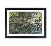 Bathers at La Grenouillere by Claude Monet Framed Print | A2 Black Framed Wall Art | Ready to Hang | Modern Historical Picture | Living Room Bedroom Lounge Office