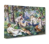 Bathers In The Forest By Pierre Auguste Renoir Canvas Print | Gallery Wrapped 30mm Frame Wall Art | 30x20 inches | Ready to Hang | Impressionist Landscape Picture | Living Room Bedroom Lounge Office