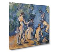 Bathers Vol.3 by Paul Cezanne Canvas Print | Gallery Wrapped 30mm Frame Wall Art | 14x14 inches | Ready to Hang | Modern Picture | Living Room Bedroom Lounge Office