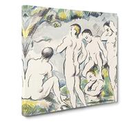 Bathers Vol.6 by Paul Cezanne Canvas Print | Gallery Wrapped 30mm Frame Wall Art | 20x20 inches | Ready to Hang | Modern Picture | Living Room Bedroom Lounge Office