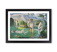 Bathers Vol.8 by Paul Cezanne Framed Print | A2 Black Framed Wall Art | Ready to Hang | Modern Historical Picture | Living Room Bedroom Lounge Office