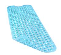 Bathforia Non Slip Bath Mat - Extra Long Non-Slip Anti Mould Shower Mat - Machine Washable Anti Slip Bathroom Floor Mats with Strong Rubber Suction Cup Grip - Blue 100 x 40 x 0.5 cm