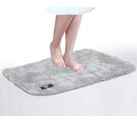 Bathforia Non Slip Bathroom Rug Mat - Water Absorbent Bath Mat - Multifunctional and Machine Washable Shower Rug Mat - Floor Mat for Door, Kitchen, Bedroom, Living Room - 50x80 cm (Grey)