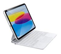 Bathgate Magic Keyboard Case for iPad 10th Generation 10.9 inch, Magnetic Keyboard Case, Floating Stand, with Touchpad, Light Weight,Backlit (White)