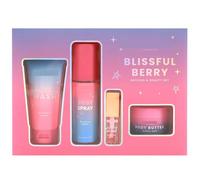 Bathing and Beauty Set 4pcs - Blissful Berry - Featuring a Sweet and Fresh Fragrance, This Set Includes a Body Wash, a Body Butter, a Lip Oil, and a Body Spray