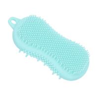 Bathing Brush Double Sided Silicone Massage Body Scrubber | Long Handled Silicone Massage Bath Brush, Shampoo Scrubber for Babies, Green Double Sided Design