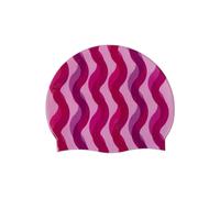 Arena HD Unisex Elastic Silicone Swim Cap for Adults, Training Water Sports Fitness Swimming Gear, Chlorine Protection Pool Hat for Frequent Use, Ripple Print, One Size