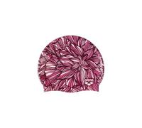 Arena Print 2 Unisex Silicone Swim Cap for Adults, Women and Men Intensive Training Swimming Gear Accessories Comfortable Non-Slip Long Hair Swimming Hat, Shocking Pink/Multi