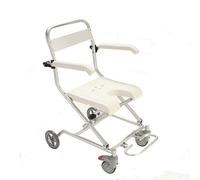 Bathing chair aluminum alloy free installation collapsible wheel front wheel brake non-slip chair elderly pregnant women adult bathing wheelchair shower chair