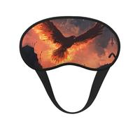 Bathing Fire Phoenix Print Blackout Sleep Mask, Light Blocking Eye Mask for Sleeping Travel, Camping, Shift Work
