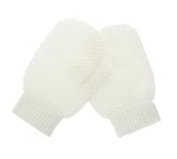 Bathing Gloves 2pcs Frosted Toweling Cloth Exfoliating Mitts | White Reusable Pair, Easy to Wear for Back and Chest Cleaning, Hotels and Families