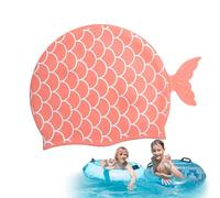 Bathing Hat - Swimming Hats for Kids Swimming Lessons | Silicone Mermaid Cap with Stretchable Fit, Ideal for Girls School Swim Days and Pool Practice, Soft and Durable Design, 22cm
