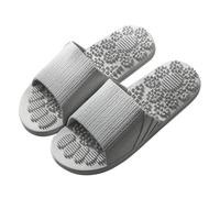 Bathing Shoes Men Women Slippers Summer Lightweight Outdoor Sandals Acupressure Bath Slippers Foot Massage Slippers Plain Slippers Non-Slip Slippers Breathable Flip Flops, gray, 4 UK