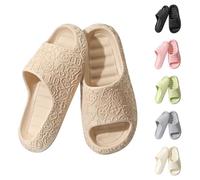 Bathing Shoes Women's 40 Non-Slip Shower Shoes Men Waterproof Classic House Slippers Bath Slippers Adult House Slippers Thick Sole Comfortable Summer Slippers Guest Slippers, khaki, 10 UK