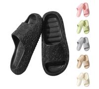 Bathing Shoes Women's 40 Non-Slip Shower Shoes Men Waterproof Classic House Slippers Bath Slippers Adult House Slippers Thick Sole Comfortable Summer Slippers Guest Slippers, black, 9 UK