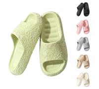 Bathing Shoes Women's 40 Non-Slip Shower Shoes Men Waterproof Classic House Slippers Bath Slippers Adult House Slippers Thick Sole Comfortable Summer Slippers Guest Slippers, Green, 4 UK