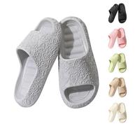 Bathing Shoes Women's 40 Non-Slip Shower Shoes Men Waterproof Classic House Slippers Bath Slippers Adult House Slippers Thick Sole Comfortable Summer Slippers Guest Slippers, gray, 8 UK