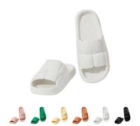 Bathing Shoes Women's Non-Slip Bath Slippers Men's Summer Slides Soft Slippers Unisex Slippers Home Slippers Bath Slippers Garden Shoes Slippers Indoor Slippers Mules, White, 38 EU