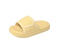 Bathing Shoes Women's Soft Cloud Shoes Bathing Shoes Non-Slip for Home Bathing Slippers Ergonomic Memory Foam Bath Mules Lightweight Bath Mules Silent Shower Slippers, yellow, 6 UK