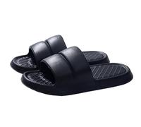 Bathing Shoes Women's Summer Slippers Men's Slippers Cloud Super Soft Non-Slip Sandals Mules Bathing Slippers Flip Flops Indoor Outdoor Waterproof Beach Swimming Pool, black 3, 10 UK