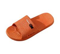 Bathing Slippers Men Women Bathing Shoes Bath Slippers Home Slippers Fish Spit Bubble Indoor Non Slip Soft Bottom Bathroom Home Outdoor Wear Men's Slippers Pull On Hotel Slippers Slides, orange, 7 UK